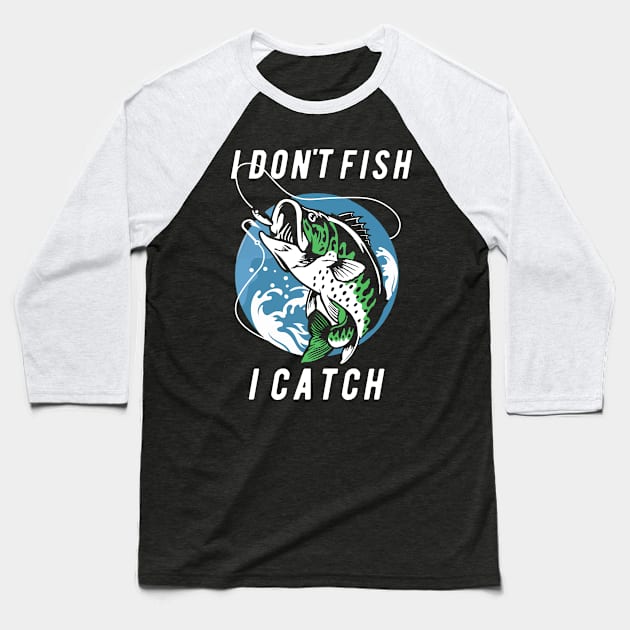 funny fishing Baseball T-Shirt by first12